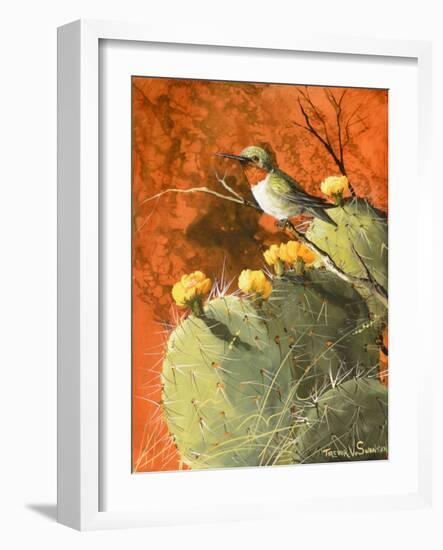 Bird on a Cactus-Trevor V. Swanson-Framed Giclee Print