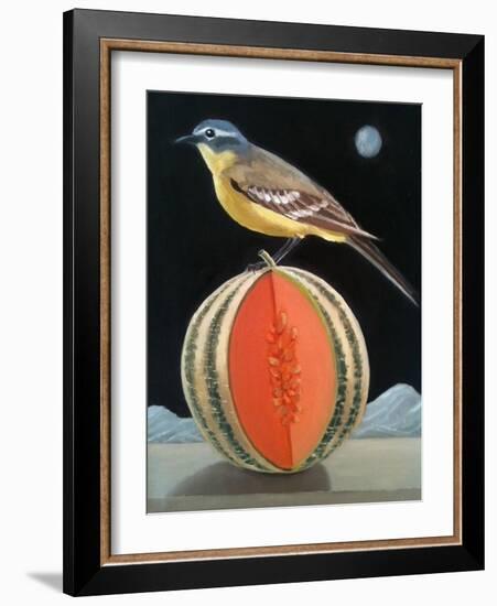 Bird on a Melon-ELEANOR FEIN-Framed Giclee Print