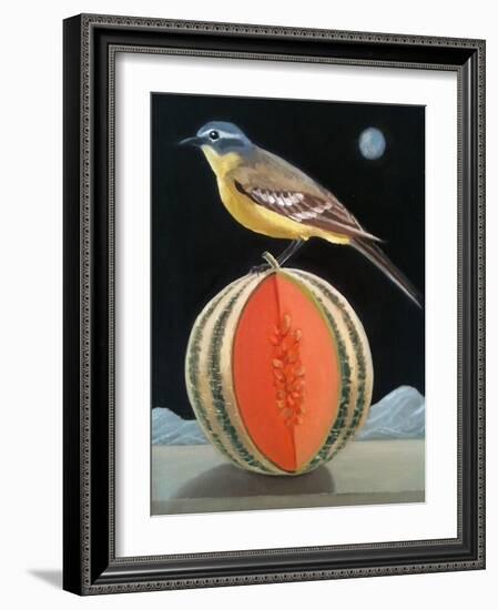 Bird on a Melon-ELEANOR FEIN-Framed Giclee Print