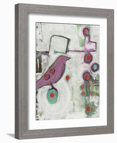 Bird on an Abstract-Blenda Tyvoll-Framed Giclee Print