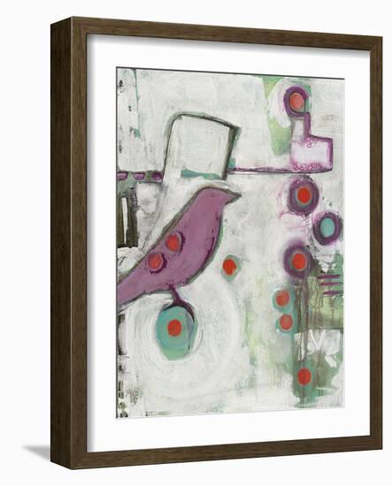 Bird on an Abstract-Blenda Tyvoll-Framed Giclee Print