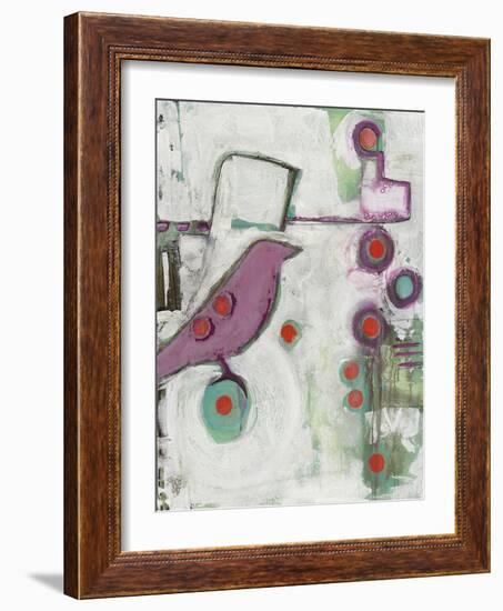 Bird on an Abstract-Blenda Tyvoll-Framed Giclee Print