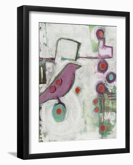 Bird on an Abstract-Blenda Tyvoll-Framed Giclee Print