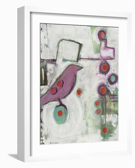 Bird on an Abstract-Blenda Tyvoll-Framed Giclee Print