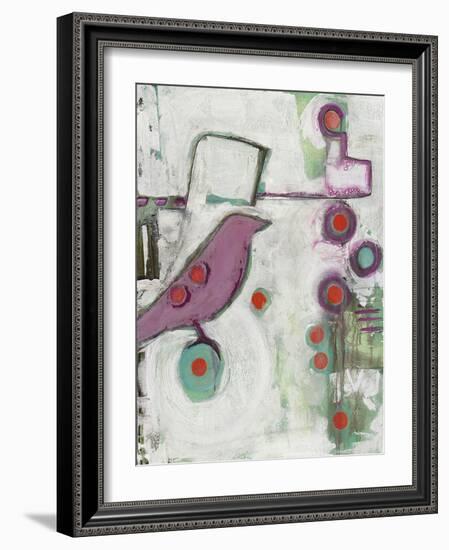 Bird on an Abstract-Blenda Tyvoll-Framed Giclee Print