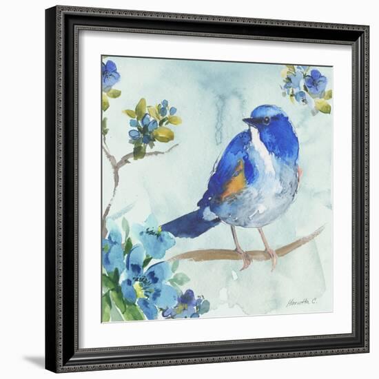 Bird On Branch 1-Marietta Cohen Art and Design-Framed Giclee Print