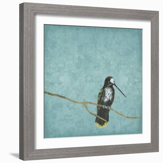 Bird On Branch 2-Jace Grey-Framed Art Print