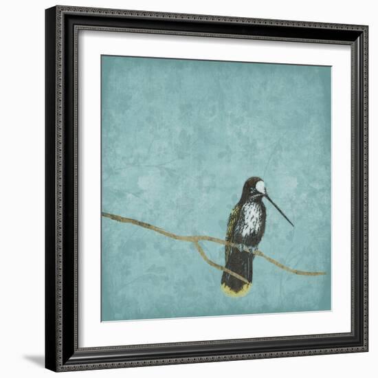 Bird On Branch 2-Jace Grey-Framed Art Print