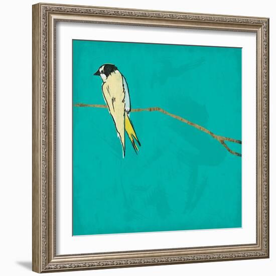 Bird On Branch 4-Jace Grey-Framed Art Print