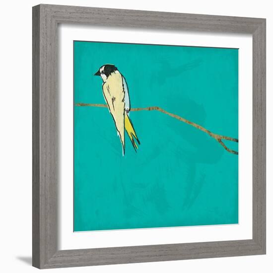 Bird On Branch 4-Jace Grey-Framed Art Print
