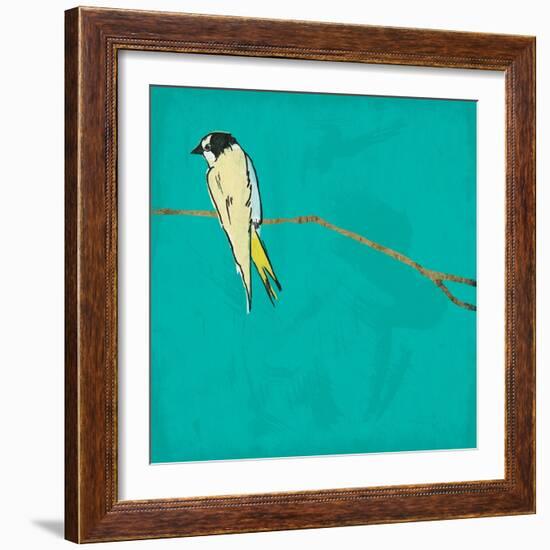 Bird On Branch 4-Jace Grey-Framed Art Print