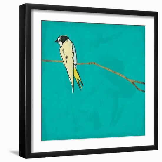 Bird On Branch 4-Jace Grey-Framed Art Print