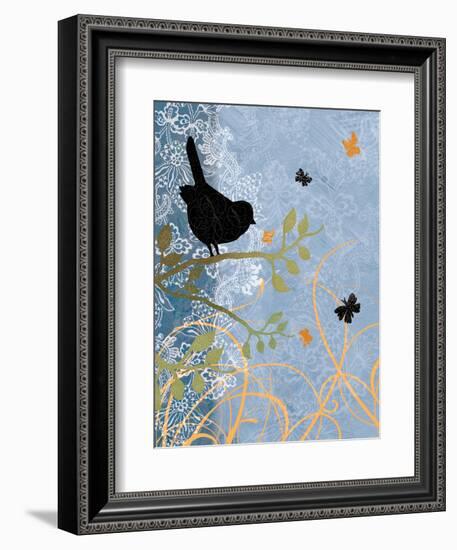 Bird on Branch-Bee Sturgis-Framed Art Print