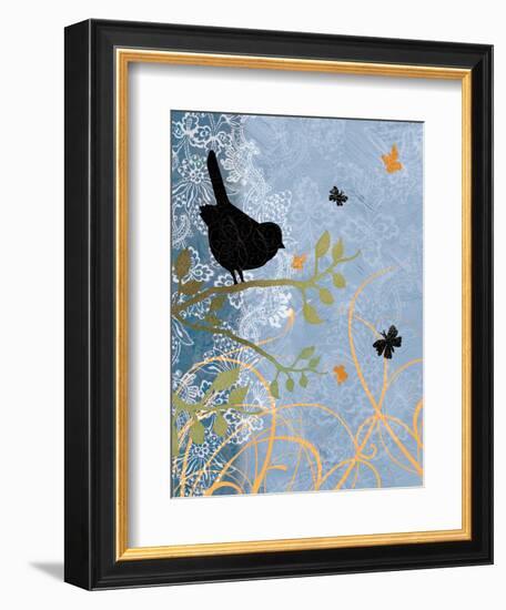 Bird on Branch-Bee Sturgis-Framed Art Print