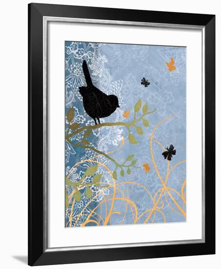 Bird on Branch-Bee Sturgis-Framed Art Print