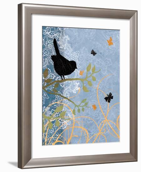 Bird on Branch-Bee Sturgis-Framed Art Print