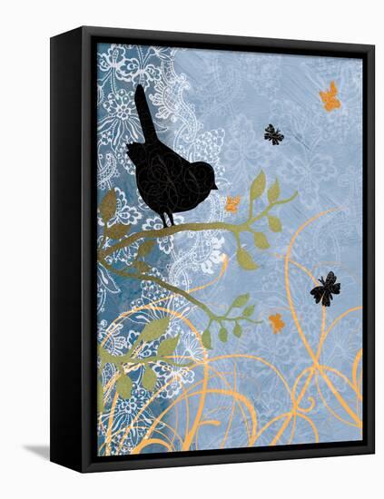 Bird on Branch-Bee Sturgis-Framed Stretched Canvas