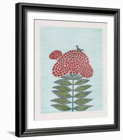 Bird on Flower-Keiko Minami-Framed Collectable Print