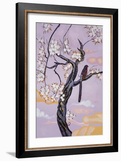 Bird on Lavender-Judy Mastrangelo-Framed Giclee Print