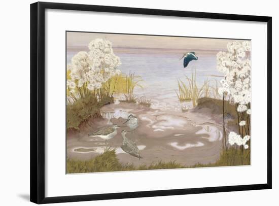 Bird on the Mud Flats of the Elbe, 1910-Friedrich Lissmann-Framed Giclee Print