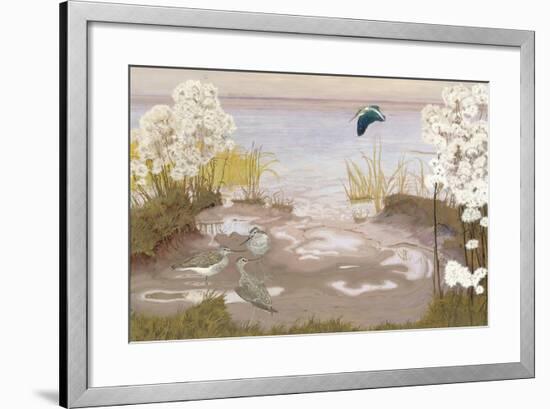 Bird on the Mud Flats of the Elbe, 1910-Friedrich Lissmann-Framed Giclee Print