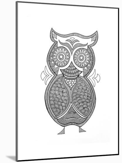Bird Owl 1-Neeti Goswami-Mounted Art Print