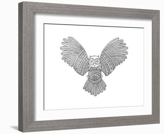 Bird Owl 3-Neeti Goswami-Framed Art Print