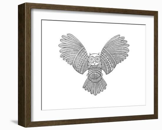 Bird Owl 3-Neeti Goswami-Framed Art Print