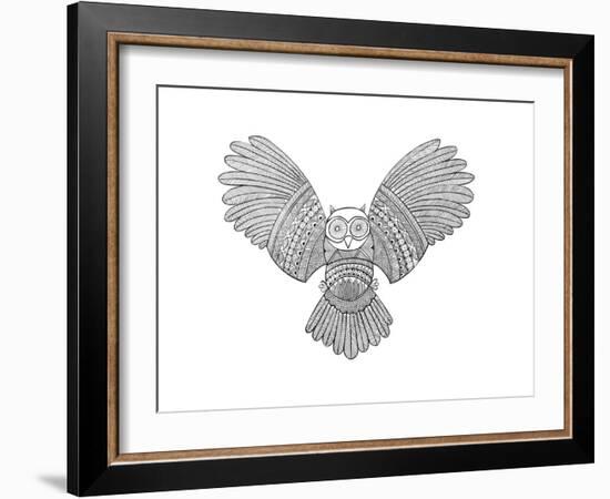 Bird Owl 3-Neeti Goswami-Framed Art Print