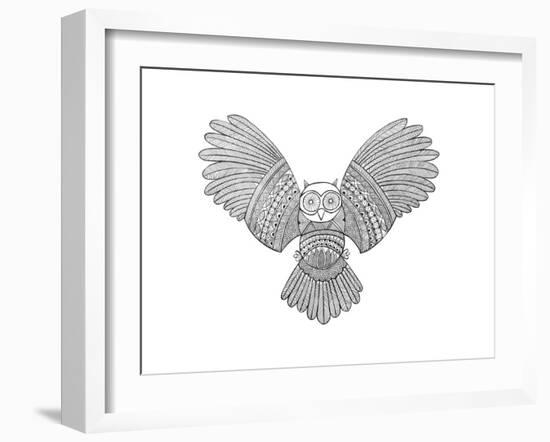 Bird Owl 3-Neeti Goswami-Framed Art Print