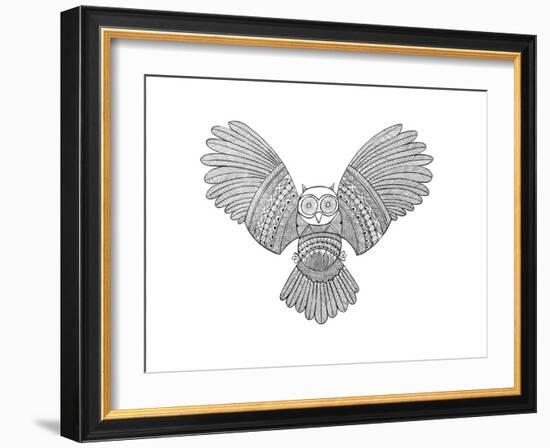 Bird Owl 3-Neeti Goswami-Framed Art Print