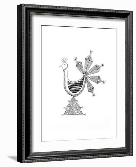 Bird Peacock 1-Neeti Goswami-Framed Art Print