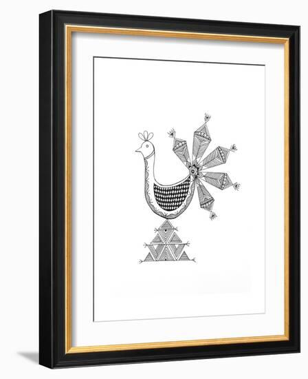 Bird Peacock 1-Neeti Goswami-Framed Art Print