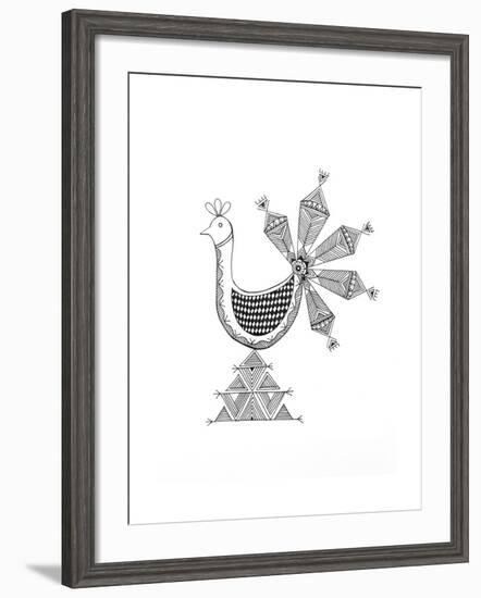 Bird Peacock 1-Neeti Goswami-Framed Art Print