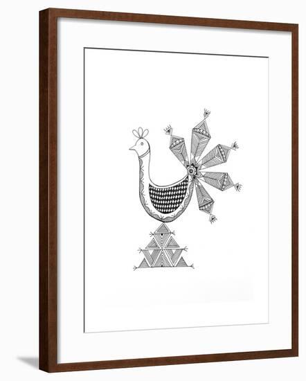 Bird Peacock 1-Neeti Goswami-Framed Art Print