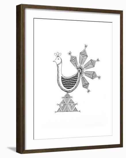 Bird Peacock 1-Neeti Goswami-Framed Art Print