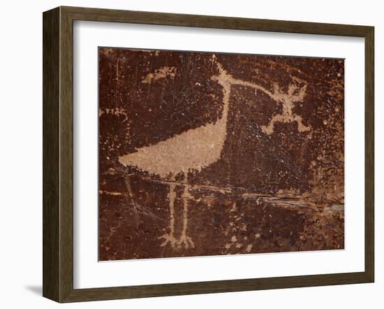 Bird Petroglyph, Petrified Forest National Park, Arizona, United States of America, North America-James Hager-Framed Photographic Print