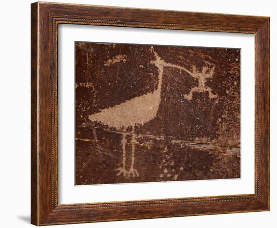 Bird Petroglyph, Petrified Forest National Park, Arizona, United States of America, North America-James Hager-Framed Photographic Print