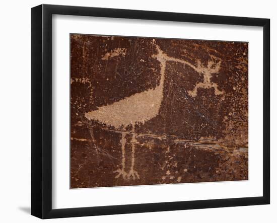 Bird Petroglyph, Petrified Forest National Park, Arizona, United States of America, North America-James Hager-Framed Photographic Print