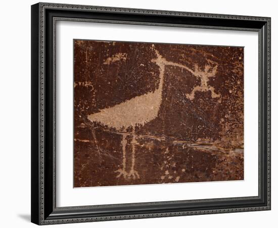 Bird Petroglyph, Petrified Forest National Park, Arizona, United States of America, North America-James Hager-Framed Photographic Print