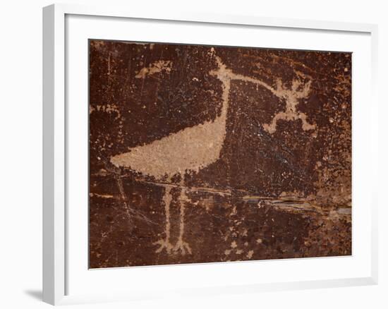 Bird Petroglyph, Petrified Forest National Park, Arizona, United States of America, North America-James Hager-Framed Photographic Print