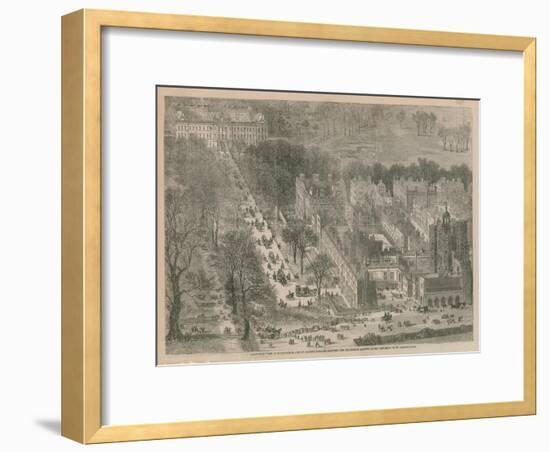 Bird's Eye View of Buckingham and St James's Palaces-null-Framed Giclee Print