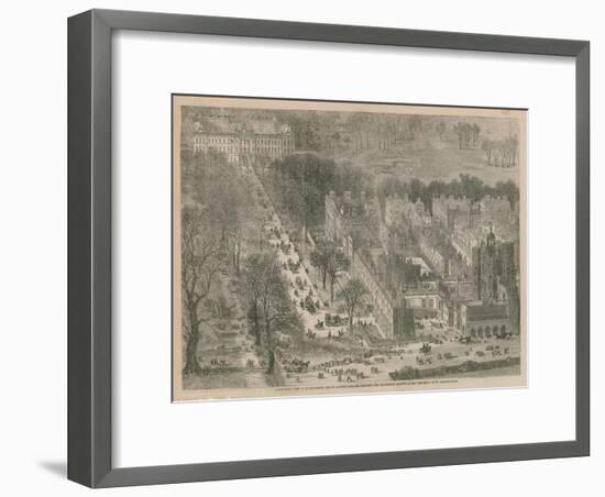 Bird's Eye View of Buckingham and St James's Palaces-null-Framed Giclee Print