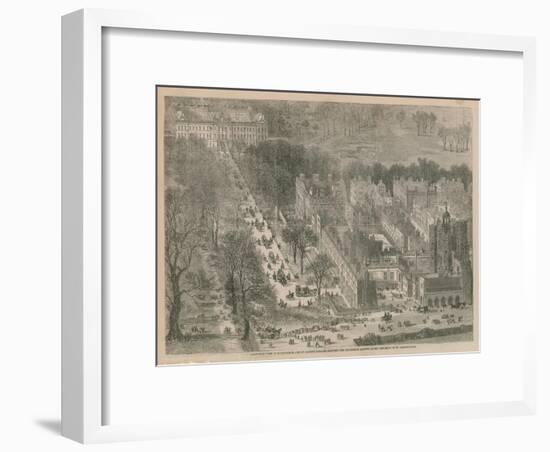 Bird's Eye View of Buckingham and St James's Palaces-null-Framed Giclee Print