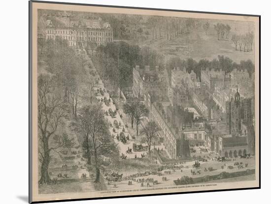 Bird's Eye View of Buckingham and St James's Palaces-null-Mounted Giclee Print