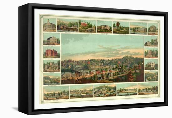 Bird's Eye View of Ellicotts Mills-Edward Sachse-Framed Premier Image Canvas