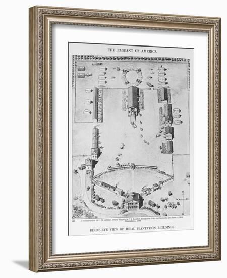 Bird's-Eye View of Ideal Plantation Buildings-American School-Framed Giclee Print