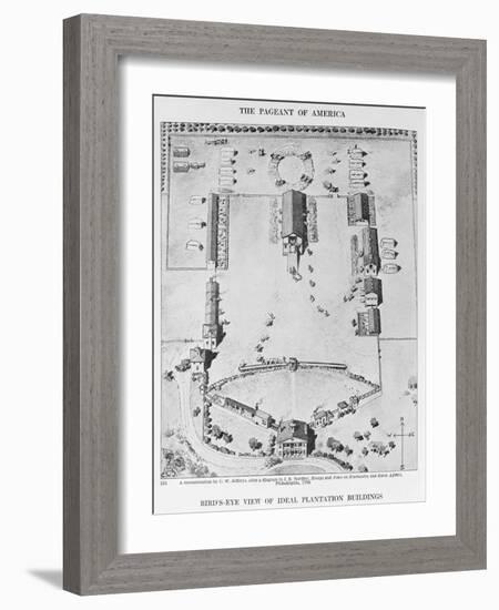 Bird's-Eye View of Ideal Plantation Buildings-American School-Framed Giclee Print