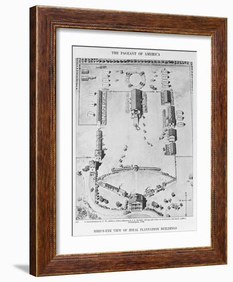 Bird's-Eye View of Ideal Plantation Buildings-American School-Framed Giclee Print