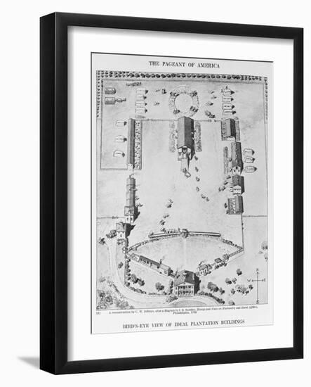 Bird's-Eye View of Ideal Plantation Buildings-American School-Framed Giclee Print